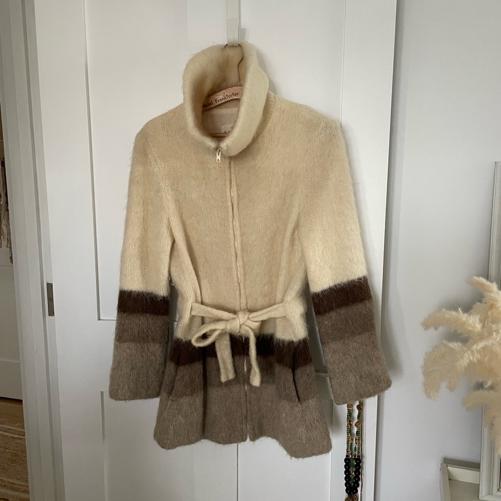 Vintage Vaka Icelandic Wool Sweater Coat